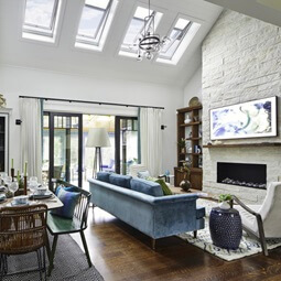 velux skylights in a  living room